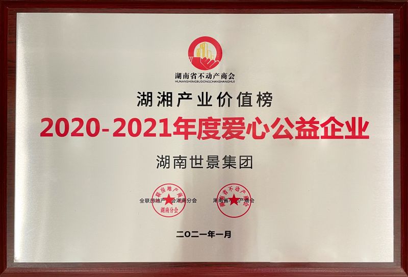 2020-2021年度爱心公益企业称号
